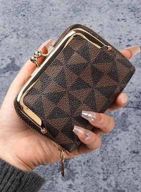 2025新款时尚短款零钱包女款大容量硬币夹子包多卡位卡包钱包一体