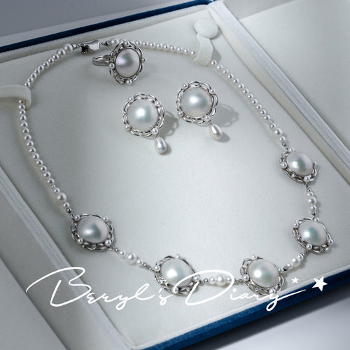 天鹅绒音乐会|海水马贝14k金项链耳饰戒指套装Beryl's Diary