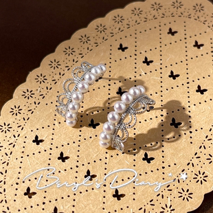 小晚宴|正圆极光复古优雅蕾丝耳钉Beryl's Diary