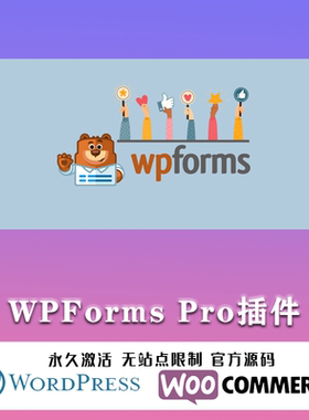 WPForms Pro 中文汉化版 自定义拖放表单设计WordPress插件