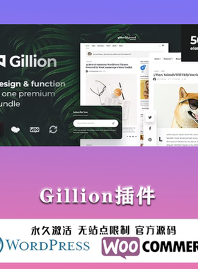 Gillion 汉化中文版 多概念博客杂志和商店WordPress AMP主题模板
