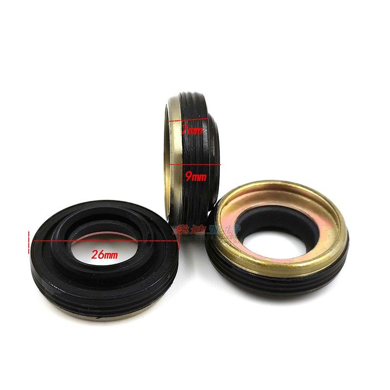 V5牡丹江富通汽车空调压缩机油封金杯海狮中华海马QQ冷气泵头轴封