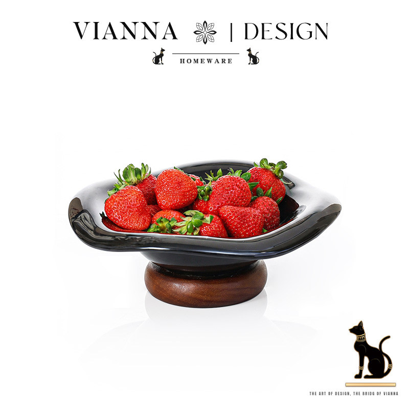 VIANNA丨卷边·JUAN法式复古陶瓷水果盘高颜值家用桌面零食收纳盘,餐饮具,果盆/果盘/果篮,淘宝优惠券,粉丝福利购,淘宝优惠卷