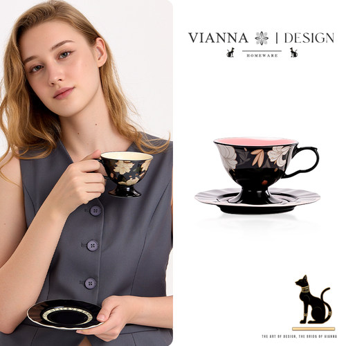 VIANNA复古陶瓷法式咖啡杯套装