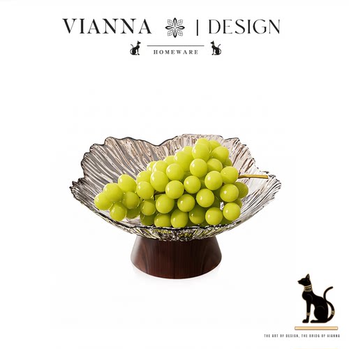 VIANNA复古波浪边家用水果盘收纳