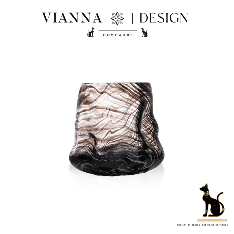 VIANNA丨墨韵·QIAN日式玻璃不规则威士忌酒杯高档洋酒杯家用水杯