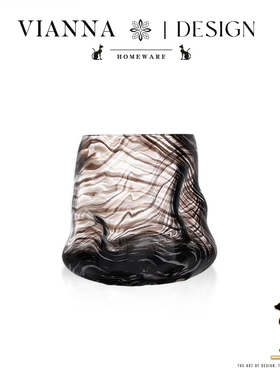 VIANNA丨墨韵·QIAN日式玻璃不规则威士忌酒杯高档洋酒杯家用水杯