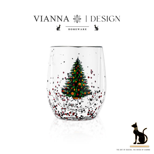 VIANNA高颜值圣诞树双层玻璃杯