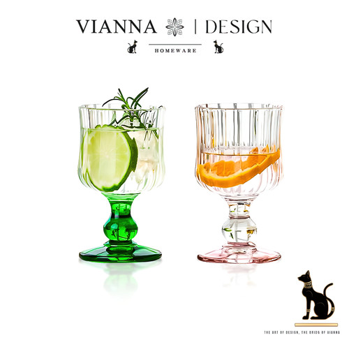 VIANNA中古高脚果汁杯香槟杯礼物