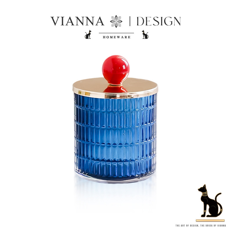 VIANNA丨云裳·Doui多巴胺高颜值收纳罐带盖棉签罐玻璃首饰收纳盒,收纳整理,桌面收纳盒,淘宝优惠券,粉丝福利购,淘宝优惠卷