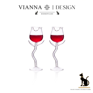 瑰夏·FHUY创意玫瑰玻璃高脚杯高颜值红酒杯女生鸡尾酒杯 VIANNA