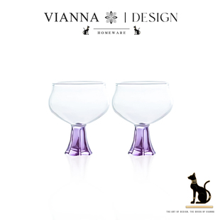 圆趣·AFVS高足耐热玻璃茶杯高颜值主人杯家用待客品茗杯 VIANNA
