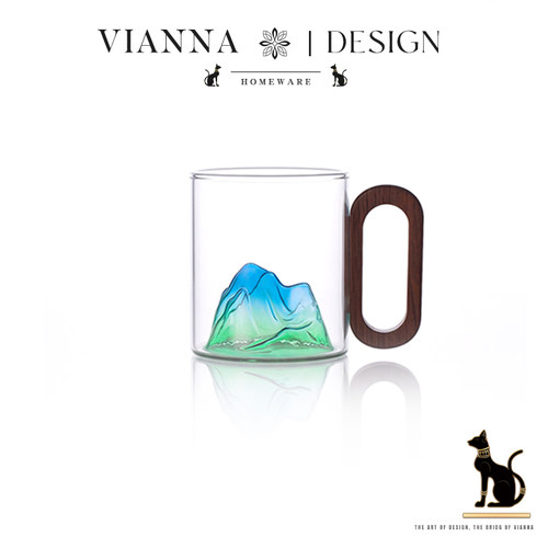 VIANNA新中式玻璃观山杯泡茶杯