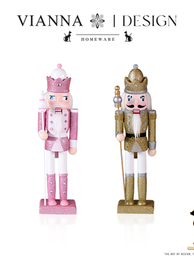 VIANNA英国胡桃夹子木质模型摆饰