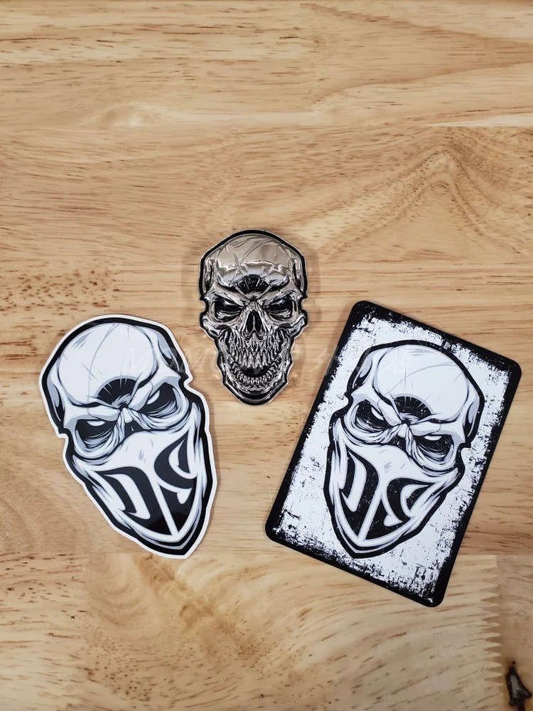 现货 DS Skinz Unmasked Metal骷髅金属材质臂章 组合套装