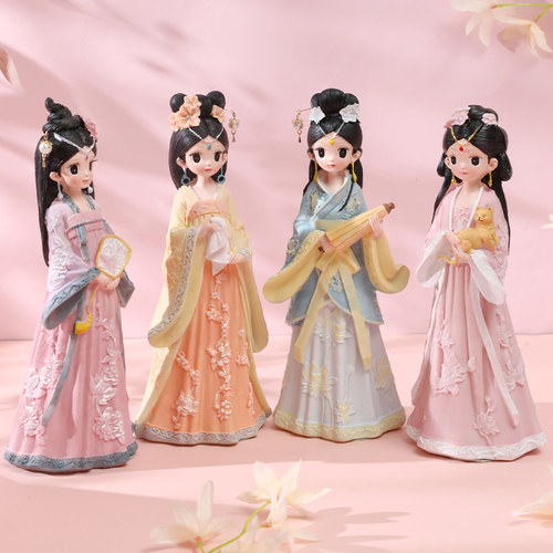古风汉服少女卧室桌面摆件