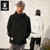 GENANX闪电潮牌工装 防风夹克户外运动服情侣外套男女春秋2025新款