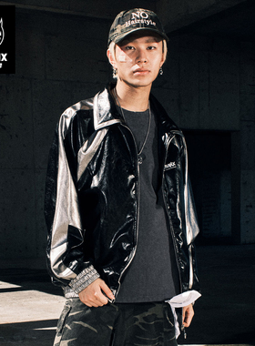 GENANX闪电潮牌好看黑色短款高级感皮衣外套男女款秋冬李子杰同款