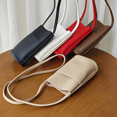 韩版 极简风格 小众休闲斜挎手机包文艺小清新软皮迷你散步小包女