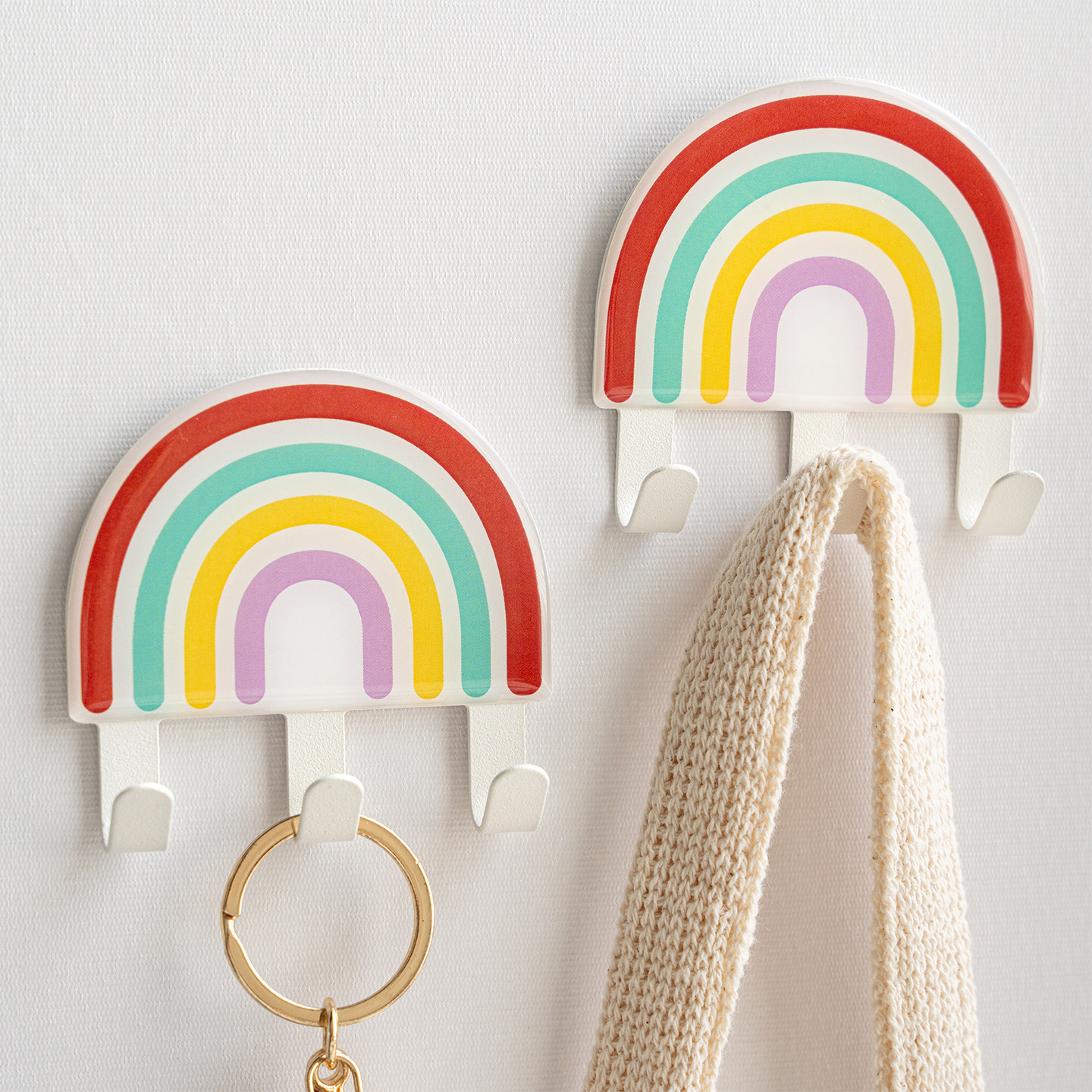 ins可爱彩虹粘钩免打孔装饰挂钩儿童房墙面装饰布置钥匙收纳墙挂,家居饰品,装饰挂钩,淘宝优惠券,粉丝福利购,淘宝优惠卷