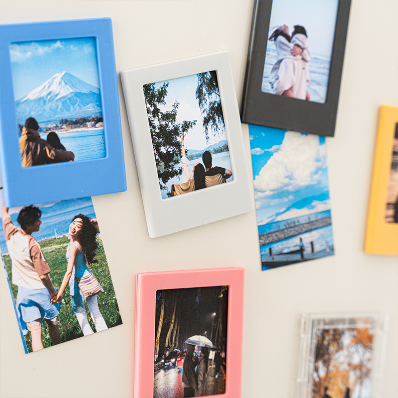 3寸拍立得相框冰箱贴创意网红ins风照片固定卡片磁吸框展示架