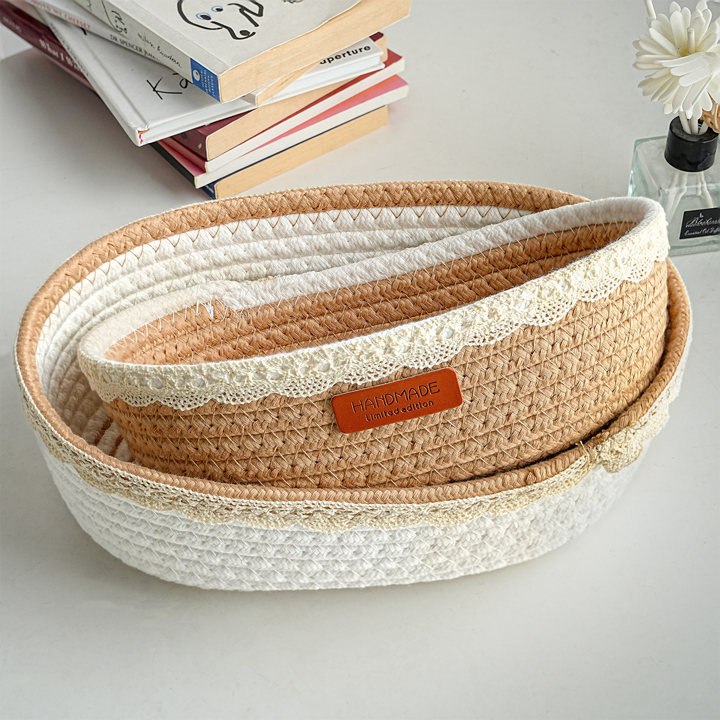 ins风收纳筐桌面杂物收纳盒化妆品零食玄关储物筐收纳篮高颜值,收纳整理,收纳筐,淘宝优惠券,粉丝福利购,淘宝优惠卷