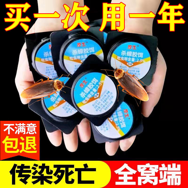 厚生灭蟑螂屋药一锅家用室内全窝室内扫端净除杀蟑螂胶饵贴神器