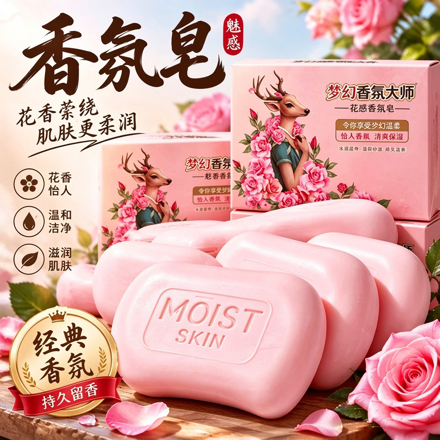 梦幻香氛大师香皂持久留香保湿