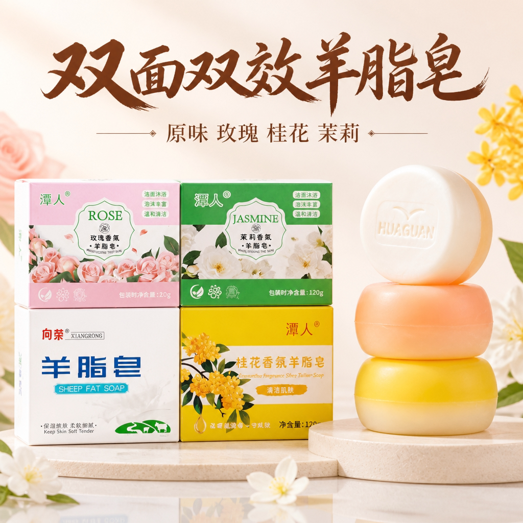 升级款羊脂皂一皂多用持久留香