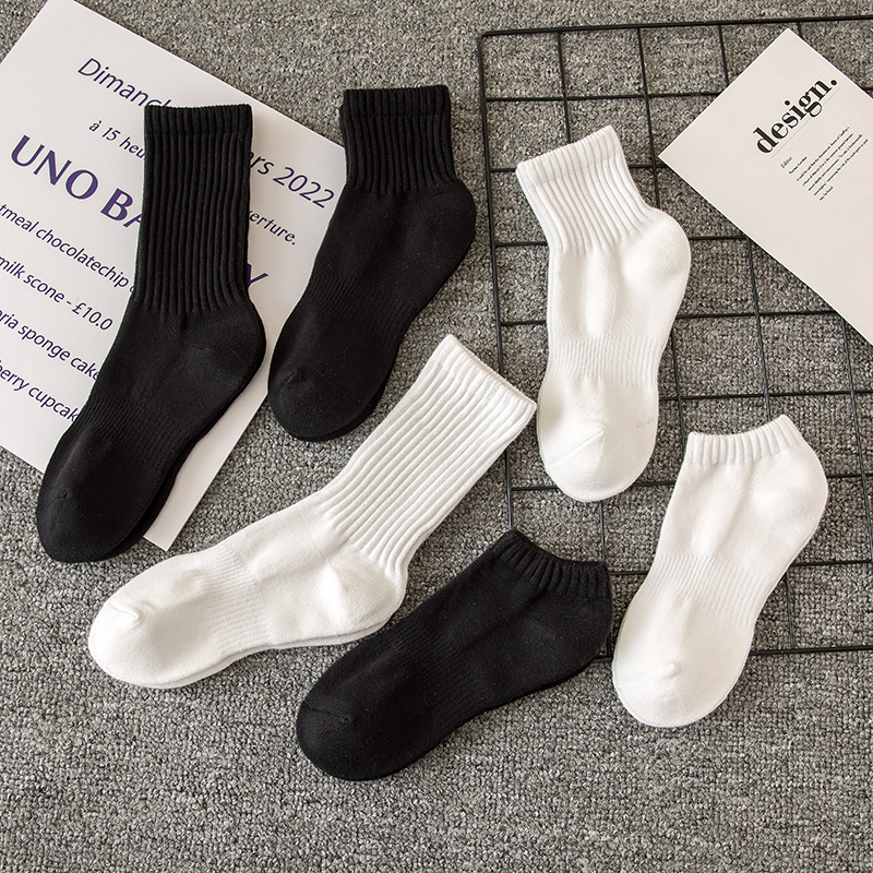 体育生白袜毛巾底纯棉防臭