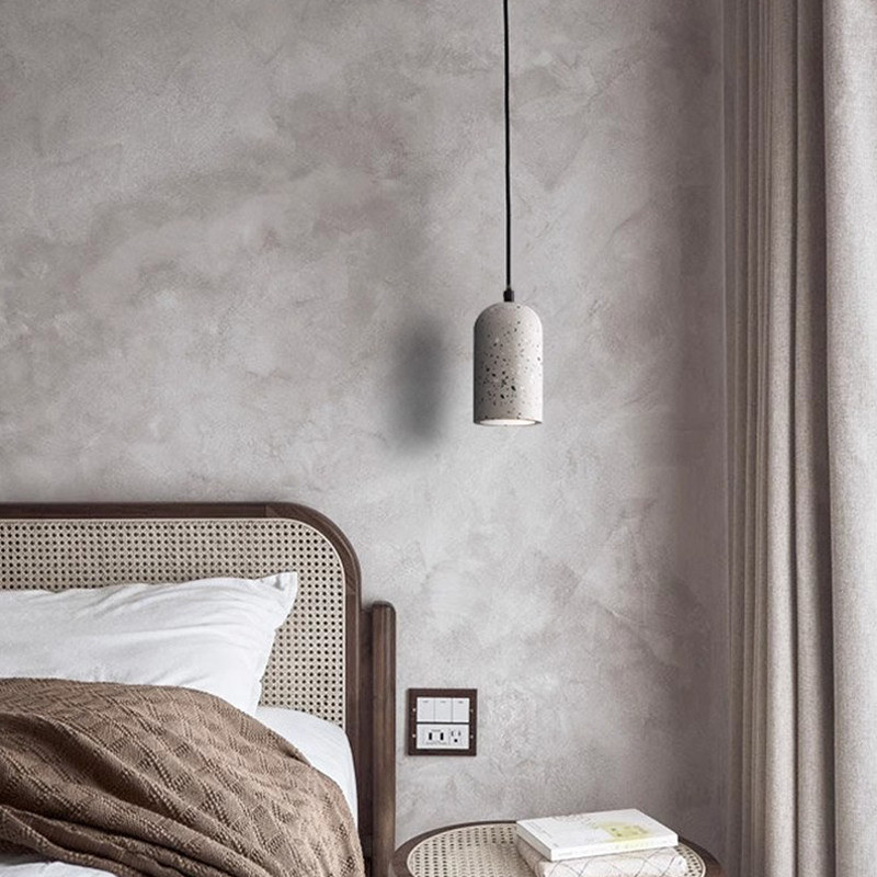 极简创意水泥装饰小吊灯个性工业侘寂风餐厅吧台工作室卧室床头灯