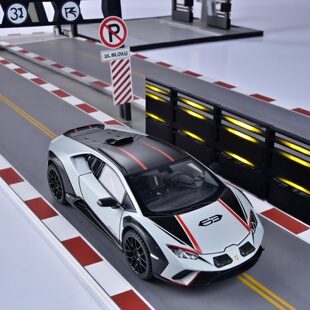 1:24正版授权兰博基尼小牛涂装赛道版儿童玩具车男孩声光汽大牛车