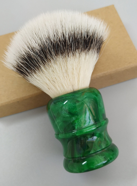 帝诗男士绿琉璃色扇形CN6人造丝剃须刷胡刷剃须皂泡沫刷胡刷