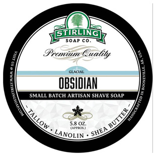 帝诗剃须皂obsidian斯特林冰川黑曜石茴香味剃须皂