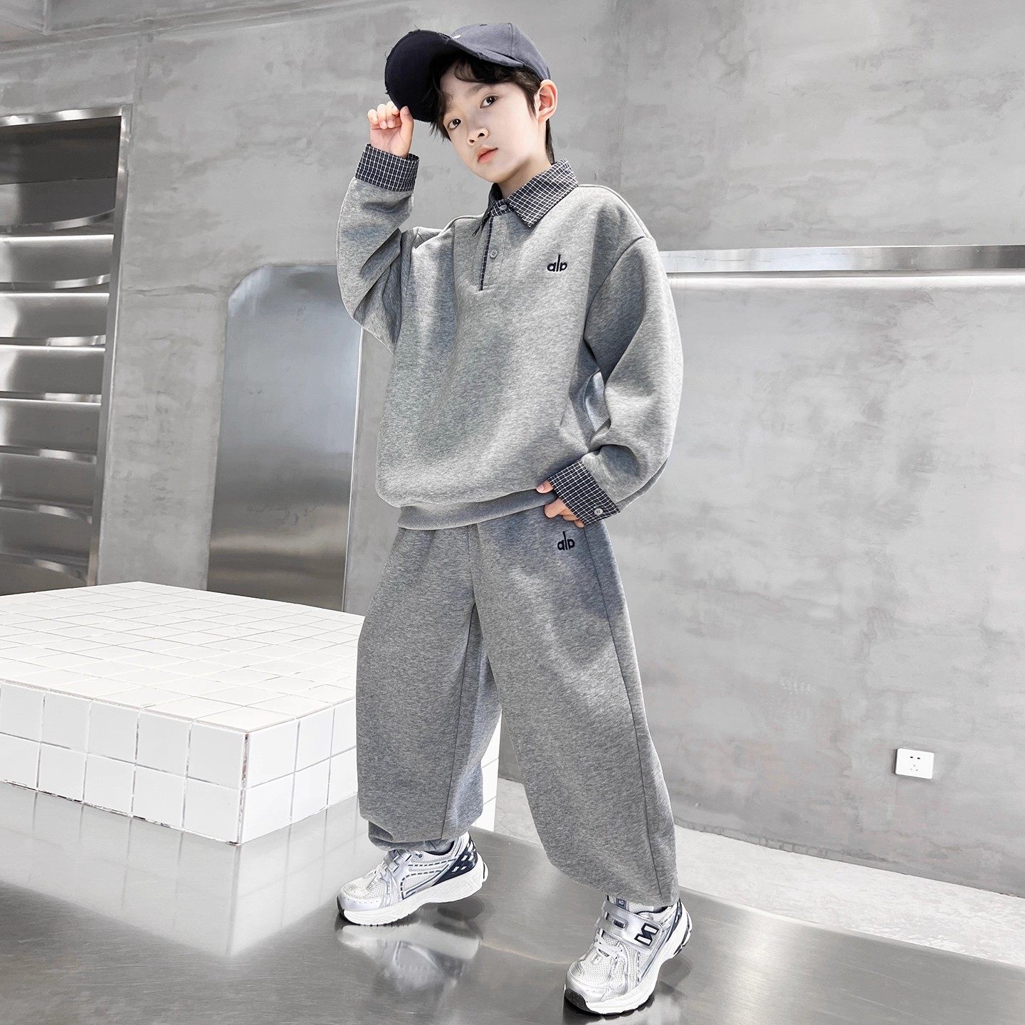 男童春秋款POLO衫套装2026新款秋季卫衣中大童儿童男孩秋装痞帅潮