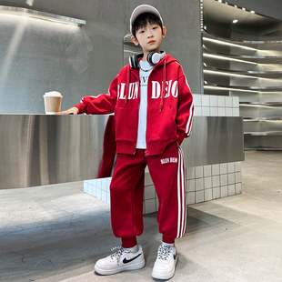 男童春装套装2023新款中大儿童时髦春秋季帅气男孩洋气网红运动潮