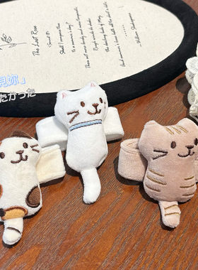 可爱猫咪书包带魔术贴挂件