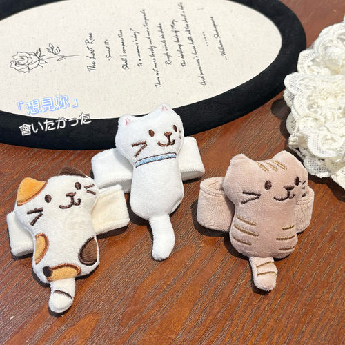 可爱猫咪书包带魔术贴挂件