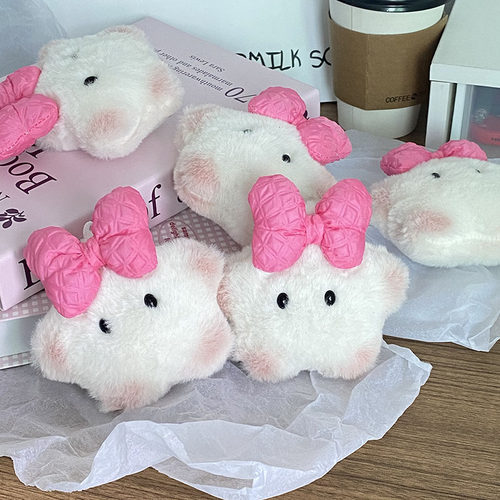 少女心星星蝴蝶结成品吱吱叫