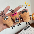 卡通毛绒可爱小蟑螂玩偶钥匙扣小挂件学生书包包挂件创意公仔礼物