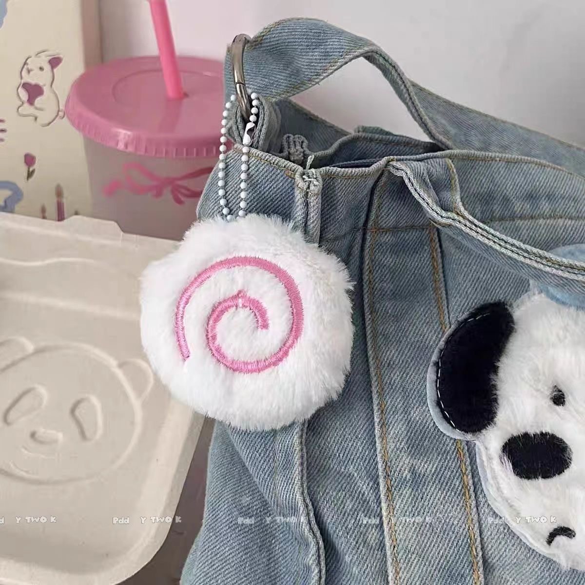 thumbnail for High-value cute fish board pendant, creative plush doll, birthday gift pendant, student girl, heart bag pendant