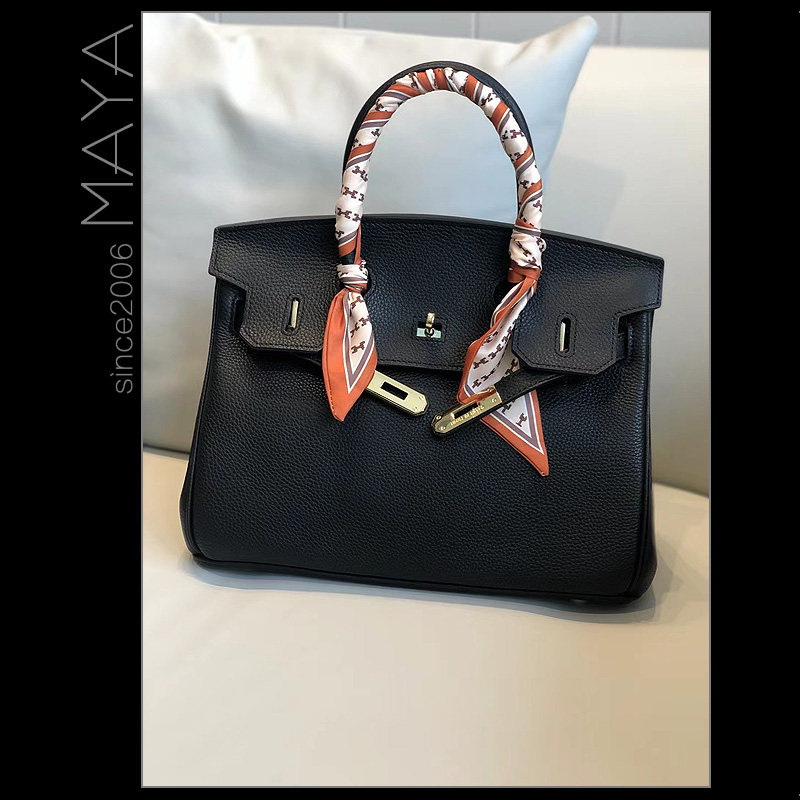 真皮明星同款高定版togo小牛皮铂金包气质高贵女包凯莉手提包单肩