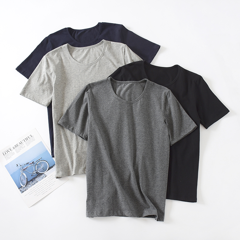 经典款纯棉圆领男t恤弹力打底衫