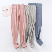 纯棉加长打底裤 棉毛裤 内穿修身 薄衬裤 保暖裤 高腰收腹女士保暖秋裤