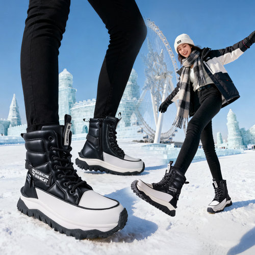 女款旅行防滑加绒保暖时尚棉鞋