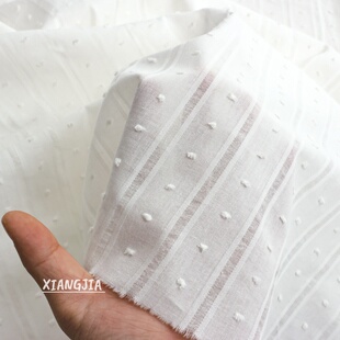 全棉剪花镂空提花面料 田园小清新女装衬衫裙子面料 童装面料