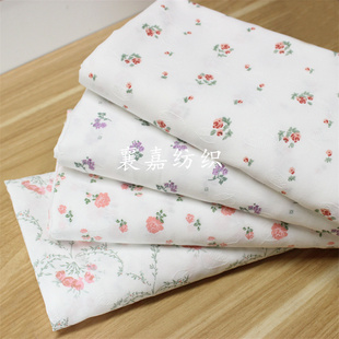 裙子面料 衬衫 床品布料 春秋款 全棉提花布日韩小碎花桌布