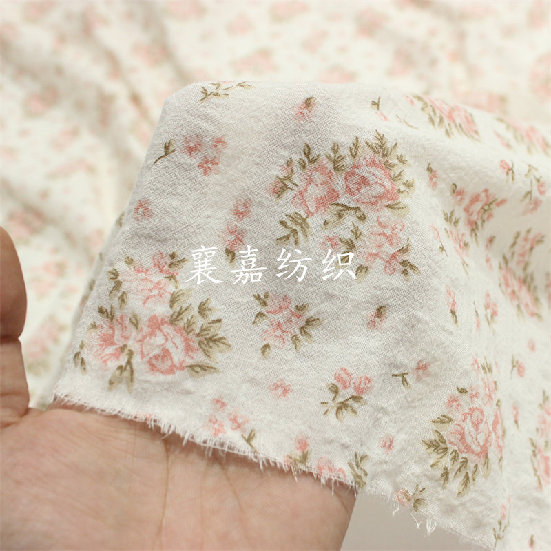 薄棉布料柔软碎花卡通童装面料图片