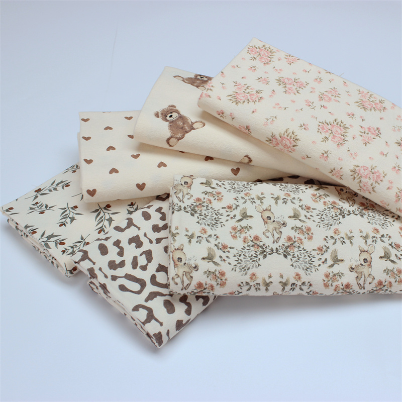 全棉绒布 春秋童装布料  成人家居服 睡衣面料