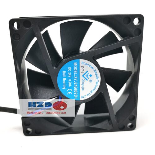 XJY24B8025H全新原装8025 24V 0.20A散热风扇3线HZDO停转报警信号